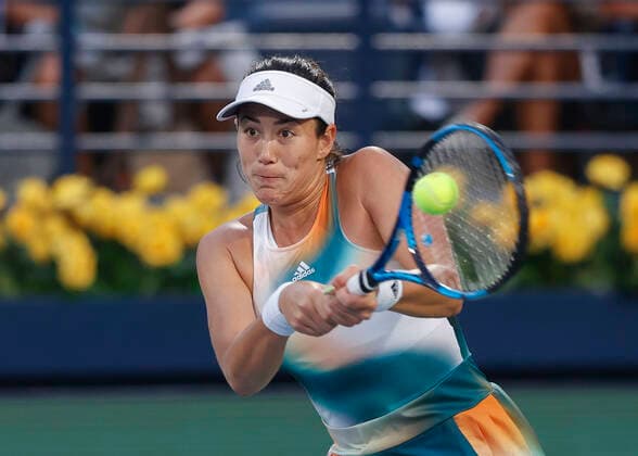 Garbine Muguruza Tennis Dubai Tennis Championships 2022 WTA Dubai Duty Free Tennis Stadium Dubai United Arab Emirates 16 February 2022 Copyright: xJuergenxHasenkopfx