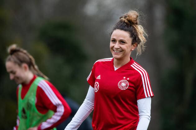 Ramona Petzelberger Germany laughs, training football women national team, 15 02 2022, season 2021 2022 training football women national team, 15 02 2022, season 2021 2022 Copyright: xEibner Memmlerx EP_MMR