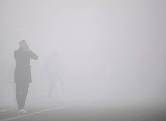 Football, Italy, Extreme fog during Alessandria vs US Lecce match