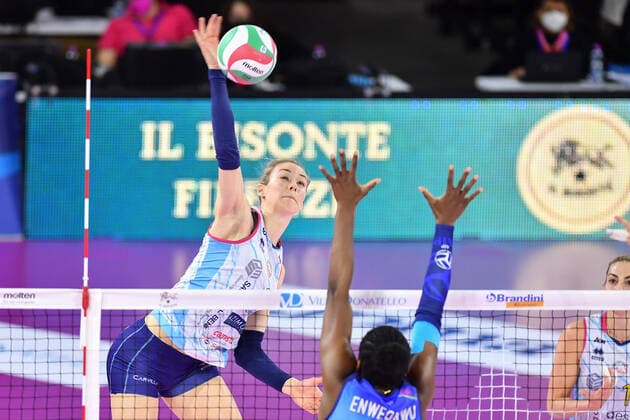 Louisa Lippmann (Savino Del Bene Scandicci) during Il Bisonte Firenze vs Savino Del Bene Scandicci, Volleyball Italian Serie A1 Women match in Florence, Italy, February 16 2022  Copyright: xLisaxGuglielmix xIPAx xx 0