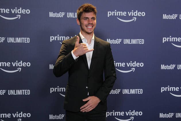 February 16, 2022, MADRID, MADRID, SPAIN: Joan Mir, MotoGP rider, attends during the photocall of the premiere of the MotoGP Unlimited film celebrated at Cine Capitol Gran VoÂ­a on February 16, 2022, in Madrid, Spain. MADRID SPAIN - ZUMAa181 20220216_zaa_a181_142 Copyright: xIrinaxR.xHipolitox