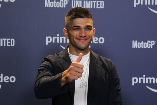 February 16, 2022, MADRID, MADRID, SPAIN: Jorge Martin, MotoGP rider, attends during the photocall of the premiere of the MotoGP Unlimited film celebrated at Cine Capitol Gran VoÂ­a on February 16, 2022, in Madrid, Spain. MADRID SPAIN - ZUMAa181 20220216_zaa_a181_151 Copyright: xIrinaxR.xHipolitox