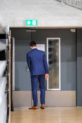 Igor Jovovic Syntainics MBC, Head coach goes out of the hall after the defeat, MLP Academics Heidelberg vs Syntainics MBC, basketball, easyCredit Bundesliga, 22 match day, season 2021 2022, 16 02 2022, MLP Academics Heidelberg vs Syntainics MBC, basketball, easyCredit Bundesliga, 22 match day, season 2021 2022, 16 02 2022, Heidelberg Copyright: xEibner-Pressefotox EP_EER