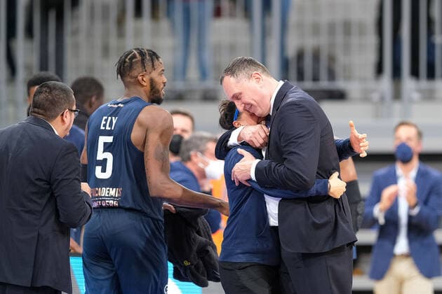Branislav Ignjatovic MLP Academics Heidelberg,Head Coach after the win, MLP Academics Heidelberg vs Syntainics MBC, Basketball, easyCredit Bundesliga, 22 Spieltag, Saison 2021 2022, 16 02 2022, MLP Academics Heidelberg vs Syntainics MBC, Basketball, easyCredit Bundesliga, 22 Spieltag, Saison 2021 2022, 16 02 2022, Heidelberg Copyright: xEibner-Pressefotox EP_EER