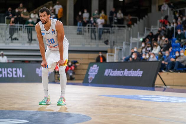 Jamel Morris Syntainics MBC, 20 , disappointment sad dejected MLP Academics Heidelberg vs Syntainics MBC, basketball, easyCredit Bundesliga, 22 matchday, season 2021 2022, 16 02 2022, MLP Academics Heidelberg vs Syntainics MBC, basketball, easyCredit Bundesliga, 22 matchday, season 2021 2022, 16 02 2022, Heidelberg Copyright: xEibner-Pressefotox EP_EER
