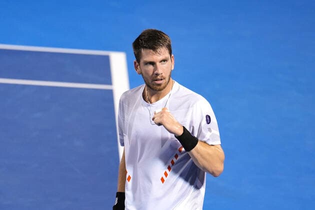 February 16, 2022, Delray Beach, Florida, United States: February, 16 - Delray Beach: Cameron Norrie(GBR) celebrating here defeats Oscar Otte(GER) 75 63 at the 2022 Delray Beach Open by Vitacost.com. Delray Beach United States - ZUMApa3_ 0151113872st Copyright: xAndrewxPatronx