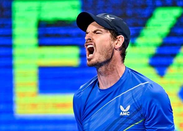Sport Bilder des Tages (220217) -- DOHA, Feb. 17, 2022 -- Andy Murray of Great Britain reacts during the second round of ATP, Tennis Herren Qatar Open Tennis match against Roberto Bautista Agut of Spain International Tennis Complex in Doha, capital of Qatar, Feb. 16, 2022. (Photo by Xinhua) (SP)QATAR-DOHA Table tennis, Tischtennis ATP QATAR OPEN-SECOND ROUND Nikku 