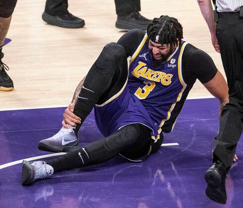 Basketball, NBA, Los Angeles Lakers - Utah Jazz, Anthony Davis Verletzung