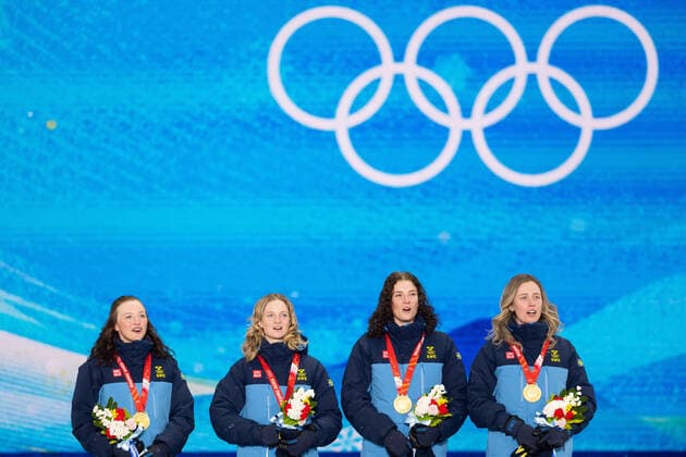 BEIJING 2022, Biathlon, 4x6km Relay Women, Award Ceremony
