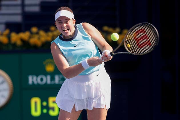 Jelena Ostapenko Tennis Dubai Tennis Championships 2022 WTA Dubai Duty Free Tennis Stadium Dubai United Arab Emirates 17 February 2022 Copyright: xJuergenxHasenkopfx