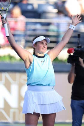 Jelena Ostapenko, LAT, during quarter finals of 2022 Dubai Championships in Dubai, 17 02 2022