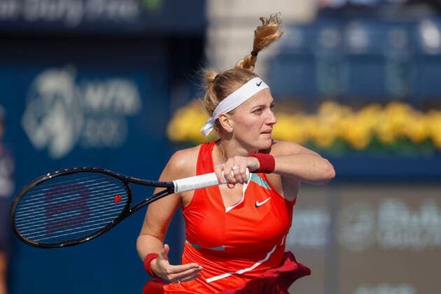 Petra Kvitova CZE Tennis Dubai Tennis Championships 2022 WTA Dubai Duty Free Tennis Stadium Dubai United Arab Emirates 17 February 2022 Copyright: xJuergenxHasenkopfx