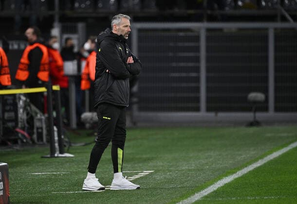 17 02 2022, xjhx, football UEFA Europa League , Borussia Dortmund Glasgow Rangers emspor, v l coach Marco Rose Borussia Dortmund DFL DFB REGULATIONS PROHIBIT ANY USE OF PHOTOGRAPHS as IMAGE SEQUENCES and or QUASI VIDEO Dortmund