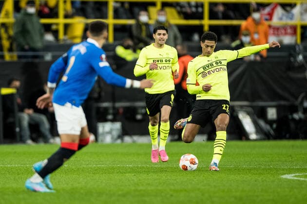 UEFA Europa League, Borussia Dortmund Rangers FC 17 02 2022 Jude Bellingham Borussia Dortmund, 22 UEFA Europa League, Borussia Dortmund Rangers FC, Dortmund, SIGNAL IDUNA PARK REGULATES PROHIBIT ANY USE OF PHOTOGRAPHS AS IMAGE SEQUENCES AND OR QUASI VIDEO Copyright: xBEAUTIFULxSPORTS Wunderlx