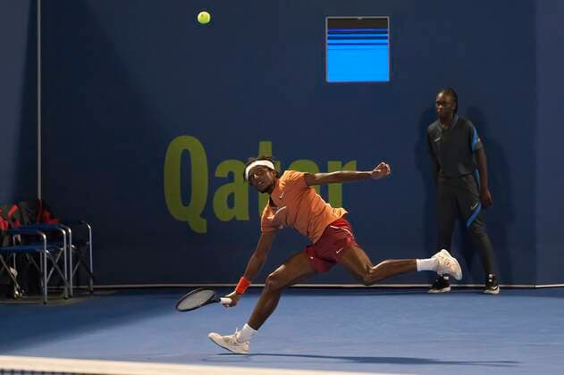 Doha, 17.02.2022 TENNIS MEN TOURNAMENT ATP, Tennis Herren 250 DOHA QATAR EXXONMOBIL OPEN NZ Mikael Ymer FOT. Dominik Buszek 400mm NEWSPIX.PL --- Newspix.pl  22-02-170086.jpeg