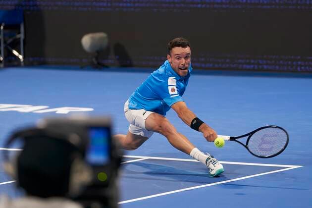 Doha, 17.02.2022 TENNIS MEN TOURNAMENT ATP, Tennis Herren 250 DOHA QATAR EXXONMOBIL OPEN NZ Roberto Bautista-Agut FOT. Dominik Buszek 400mm NEWSPIX.PL --- Newspix.pl  22-02-170118.jpeg