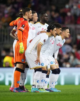 ESP: FC Barcelona, Barca v SCC Napoli. UEFA Champions League Napoli team group, Mannschaftsbild, Totale during the UEFA Europa League match between FC Barcelona v SCC Napoli played at Camp Nou Stadium Stadium on February 17, 2022 in Barcelona, Spain. kpng Copyright: xSergioxRuizx xPRESSINPHOTOx PS_220217_022