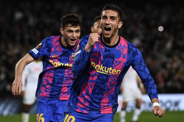 Db Barcellona (Spagna) 17 02 2022 - Europa League Barcellona-Napoli foto Daniele Buffa Image Nella foto: esultanza gol Ferran Torres 