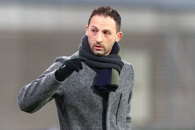 17 02 2022, xtgx, football UEFA European League, RB Leipzig Real Sociedad San Sebastian emspor, v l Domenic Tedesco Leipzig, coach DFL DFB REGULATES PROHIBIT ANY USE OF PHOTOGRAPHS as IMAGE SEQUENCES and or QUASI VIDEO Leipzig