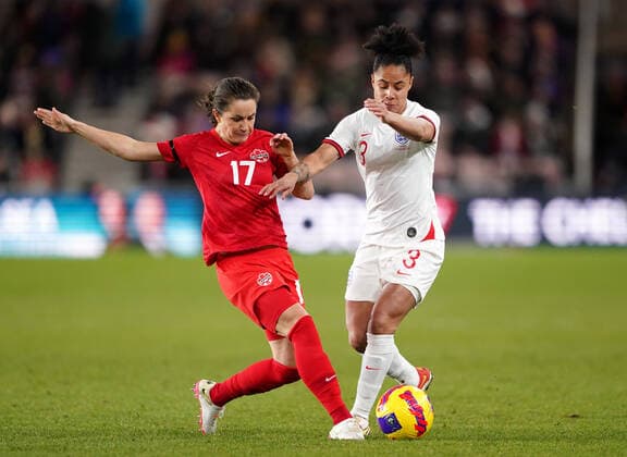 Football, Women, Arnold Clark Cup, England - Canada