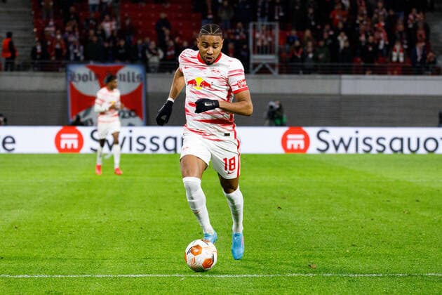 Leipzig, Germany 17 February 2022 Europa League 2021 2022 RB Leipzig vs San Sebastian Christopher Nkunku RB Leipzig Red Bull Stadion Saxony Copyright: xFotostandx xMatybax