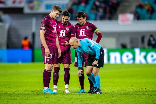 FB EL RB Leipzig Real Sociedad Alexander Sorloth Real Sociedad during the knockout rounds play off season 2021 2022 in the Europa League men between RB Leipzig and Real Sociedad San Sebastian at Red Bull Arena on 17 February 2022 in Leipzig, Saxony, Germany