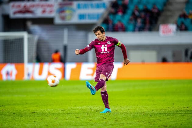 FB EL RB Leipzig Real Sociedad Mikel Oyarzabal Real Sociedad during the knockout rounds play off season 2021 2022 in the Europa League men between RB Leipzig and Real Sociedad San Sebastian at Red Bull Arena on 17 February 2022 in Leipzig, Saxony, Germany