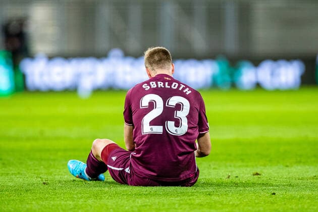 FB EL RB Leipzig Real Sociedad Alexander Sorloth Real Sociedad on the ground during the knockout rounds play off season 2021 2022 in the Europa League men between RB Leipzig and Real Sociedad San Sebastian at Red Bull Arena on 17 February 2022 in Leipzig, Saxony, Germany