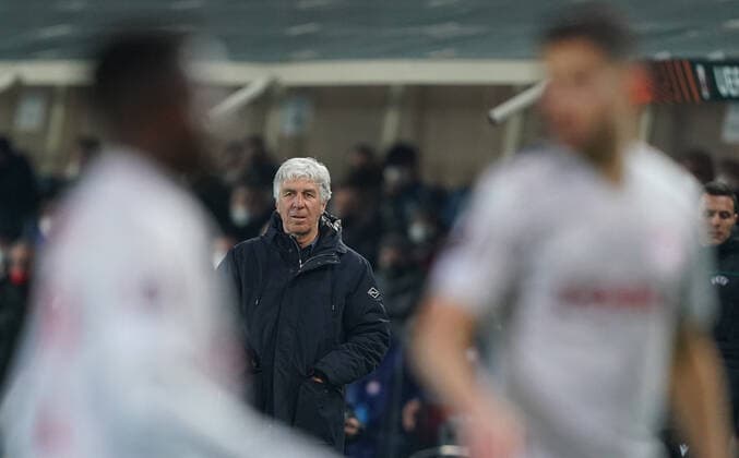 Photo Spada LaPresse February 17 , 2022 - Bergamo ,Italy Soccer Atalanta vs Olympiacos - Europa League 2021 2022 In the photo : Gian Piero Gasperini (Atalanta BC);  Copyright: xSpada LaPressex