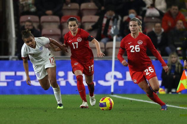 England Women v Canada Women Arnold Clark Cup Clo? Lacasse of Canada during the Arnold Clark Cup match at the Riverside Stadium, Middlesbrough Content Not Available For UK Newspapers Copyright: xRobertxSmithx FIL-16533-0050