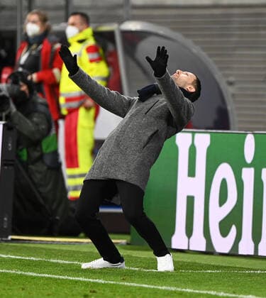 Football, men, 2021 2022 season, Europa League play offs, to reach the round of 16, first leg , RB Leipzig Real Sociedad San Sebastian, coach Domenico Tedesco RB Leipzig , 17 02 2022, Copyright: xMatthiasxKochx