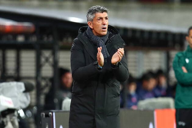 17 02 2022, xtgx, football UEFA European League, RB Leipzig Real Sociedad San Sebastian emspor, v l Imanol Alguacil Sociedad, coach DFL DFB REGULATIONS PROHIBIT ANY USE OF PHOTOGRAPHS as IMAGE SEQUENCES and or QUASI VIDEO Leipzig