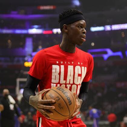 Dennis Schroder of the Houston Rockets warms up prior to the NBA, Basketball Herren, USA game against the LA Clippers at the Crypto.com Arena in Los Angeles, CA, 17 February 2022. Los Angeles Clippers - Houston Rockets !ACHTUNG: NUR REDAKTIONELLE NUTZUNG!  Copyright: xPHILLIPxKIMx AME6672 20220218-163e11b3bfbe3d3fd71f5ba6de3305ed8522845a
