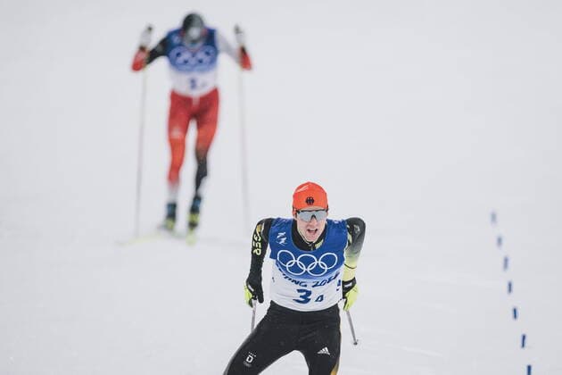 17.02.2022, Langlaufzentrum, Zhangjiakou, CHN, Olympische Winterspiele, Peking 2022, Nordische Kombination, Herren, Teambewerb Gundersen Großschanze 4x5km, Langlauf, im Bild Vinzenz Geiger (GER) Vinzenz Geiger of Germany during the Cross Country of men Nordic Combined Gundersen Large Hill 4x5km Team Competition for the Winter Olympic Games, Olympische Spiele, Olympia, OS Beijing 2022. Langlaufzentrum in Zhangjiakou, China on 2022 02 17. Expa Zhangjiakou  EP_fei