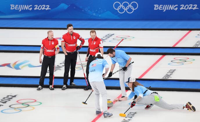 BEIJING 2022, Curling, Men, Bronze medal match, USA - Canada