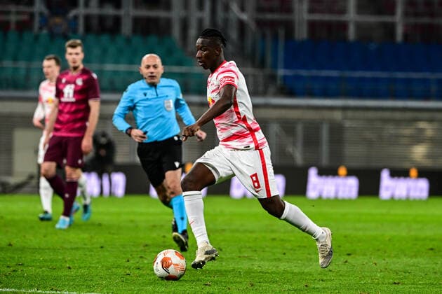 Amadou Haidara 8 Leipzig , RB Leipzig vs Real Sociedad, Europa League, PLayoff first leg, 17 02 2022 Copyright: xkolbert-press MarcxNiemeyerx