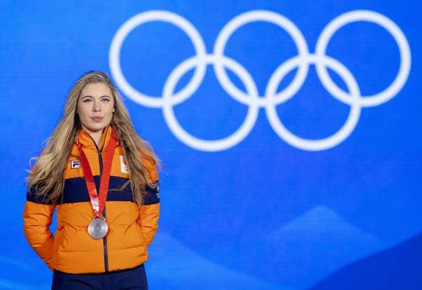 BEIJING Jutta Leerdam will be honored at Medal Plaza for her silver medal in the 1000 meter track speed skating at the 2022 Winter Olympics in Beijing, China KOEN VAN WEEL Speed Skating Medal Ceremony 2022 xVIxANPxSportx xxANPxIVx 444331602 originalFilename: 444331602.jpg
