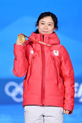 Miho Takagi (JPN), FEBRUARY 18, 2022 - Speed skating, Eisschnelllauf : Women s 1000m Medal Ceremony during the Beijing 2022 Olympic Winter games, Winterspiele,Spiele, Summer games at Beijing Medal Plaza in Beijing, China.  (181076809)