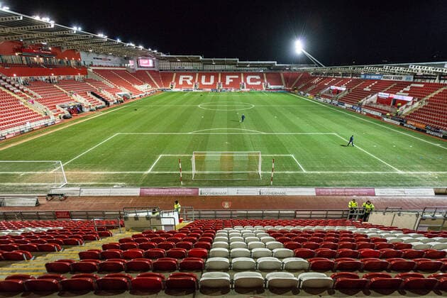 Rotherham United v Wigan Athletic Sky Bet League 1 The New York Stadium, Rotherham ahead of the Sky Bet League 1 match between Rotherham United and Wigan Athletic. Content Not Available For UK Newspapers Copyright: xMattxWilkinsonx FIL-16541-0002