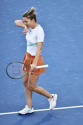 Simona Halep, ROU, during semi finals of 2022 Dubai Championships in Dubai, 18 02 2022