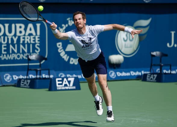 Tennis, ATP Tournament in Dubai, Andy Murray at practice