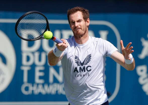 Andy Murray during training, Copyright: xJuergenxHasenkopfx