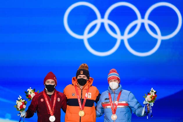 BEIJING 2022, Speed Skating, 1000m Men, Award Ceremony