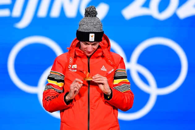 BEIJING 2022, Speed Skating, Mens Mass Start, Award Ceremony