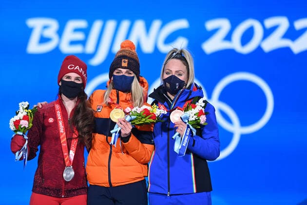 BEIJING 2022, Speed Skating, Womens Mass Start, Award Ceremony