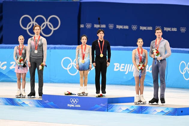 BEIJING 2022, Figure Skating, Free Dance Pairs, Award Ceremony