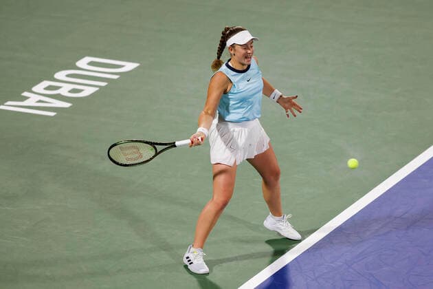 Jelena Ostapenko, Final, Final Tennis Dubai Tennis Championships WTA Dubai Duty Free Tennis Stadium Dubai United Arab Emirates 19 February 2022 Copyright: xJuergenxHasenkopfx