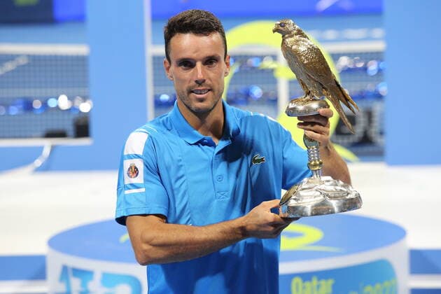 Roberto Bautista Agut (ESP) defeats Nikoloz Basilashvili (Georgia) 6-3, 6-4 to win the final of The 2022 Qatar Open (also known as 2022 Qatar ExxonMobil Open)  Copyright: xx