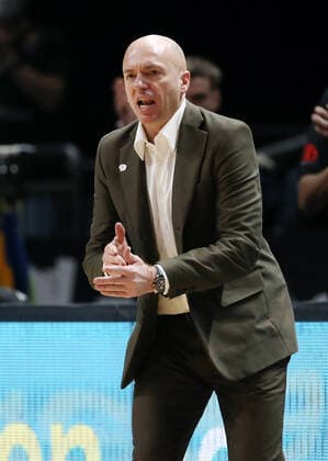 coach Rodrigo Pastore action upper body upper body sport basketball BBL cup top four men semifinal season 2021 2022 19 02 2022 Alba Berlin vs Chemnitz 99ers Niners
