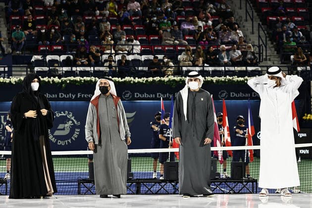 Ceremony after womens final of 2022 Dubai Championships in Dubai, 19 02 2022